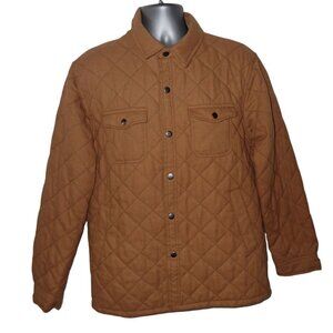 Benny Gold Jacket Mens XL Snap Button Shacket Chore Barn Coat Shirt Tan Brown